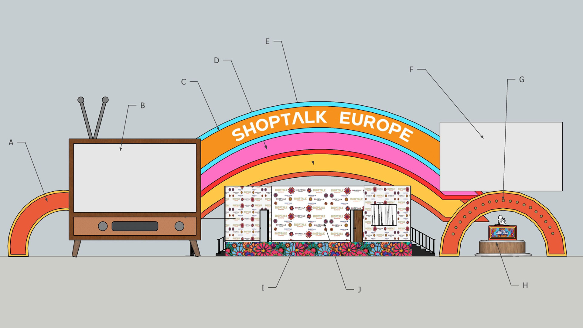 The retro mainstage