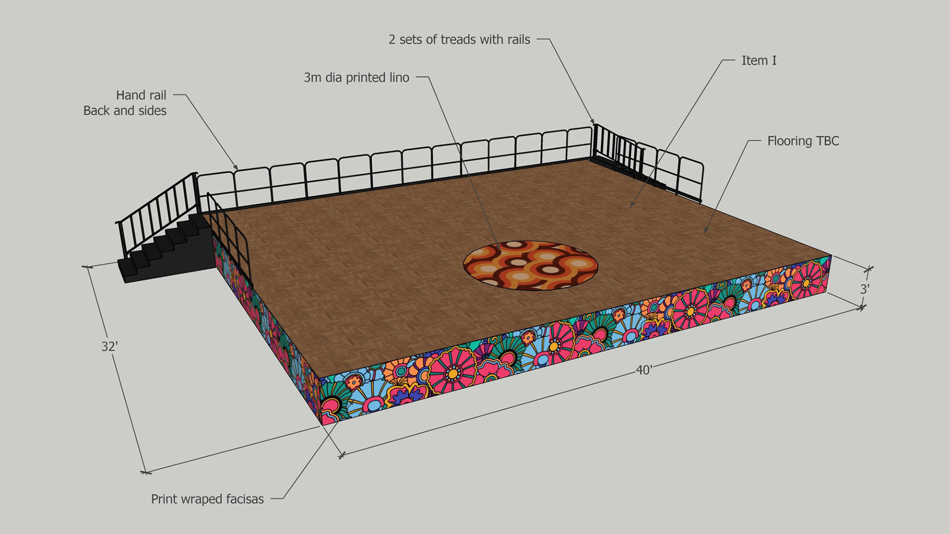 SketchUp massing & dimensions